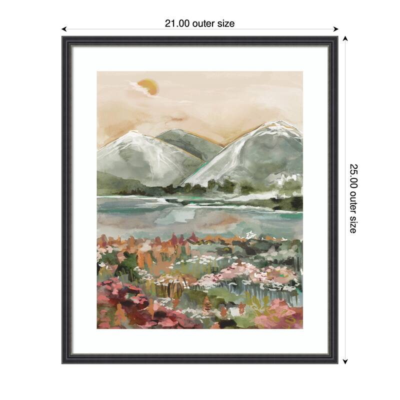 Kate and Laurel Framed Art Neutral Landscape 03 by Annie Quigley