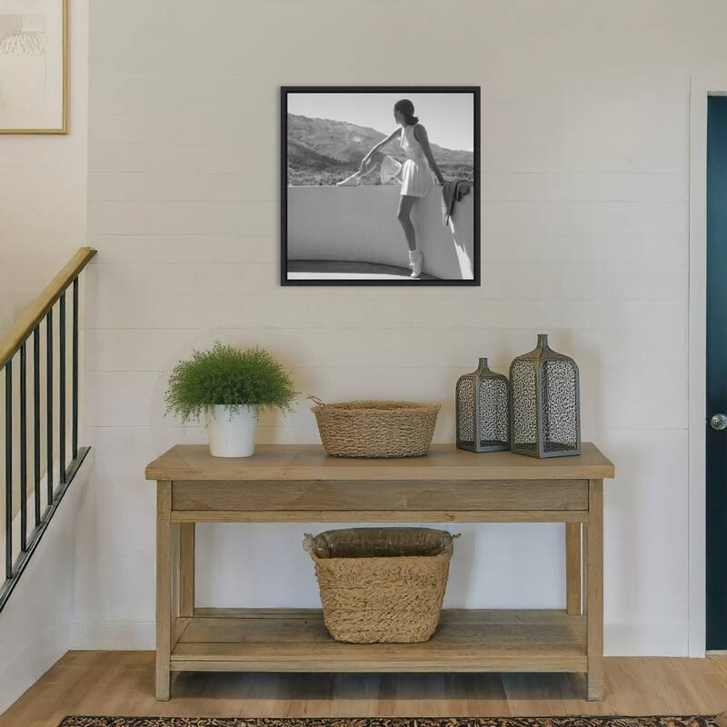 Woman in Tennis Outfit, 1947 by Toni Frissell Framed Canvas Wall Art Print