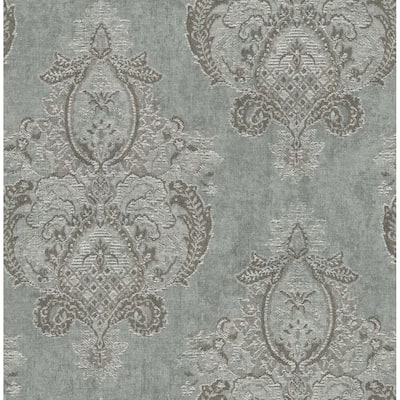 Seabrook Designs Orchard Damask Unpasted Wallpaper