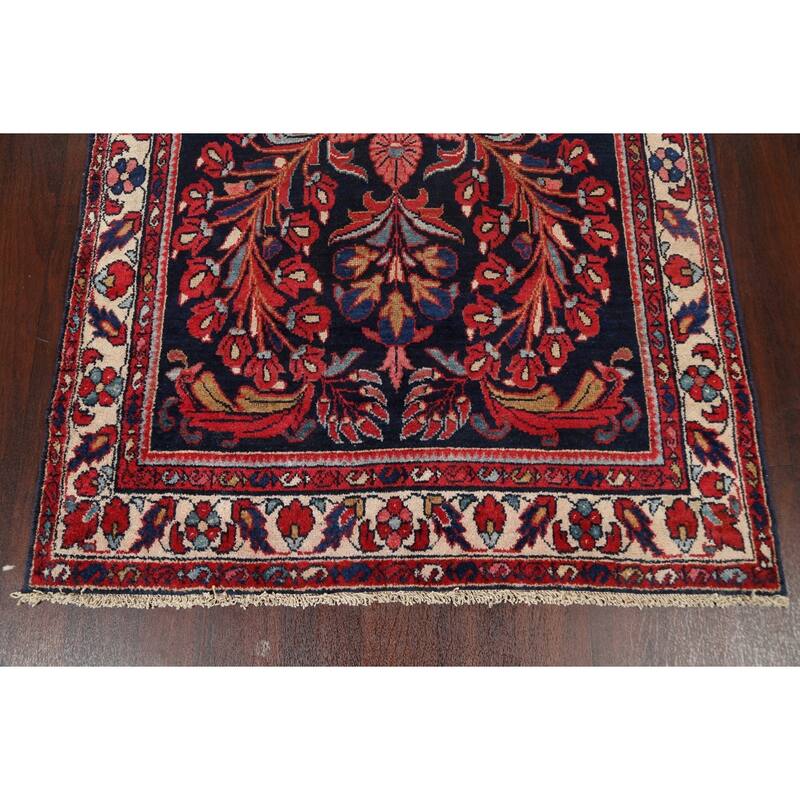 Antique Vegetable Dye Lilian Persian Area Rug Hand-knotted Wool Carpet - 4'4" x 8'4"