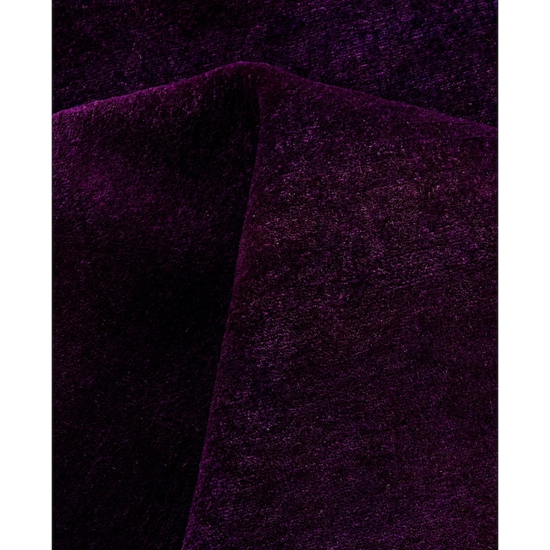 Overdyed One-of-a-Kind Hand-Knotted Area Rug - Purple - 6' 1" x 9' 5"