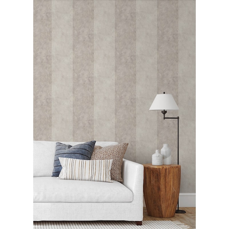 Seabrook Designs Dimaro Faux Stripe Unpasted Wallpaper
