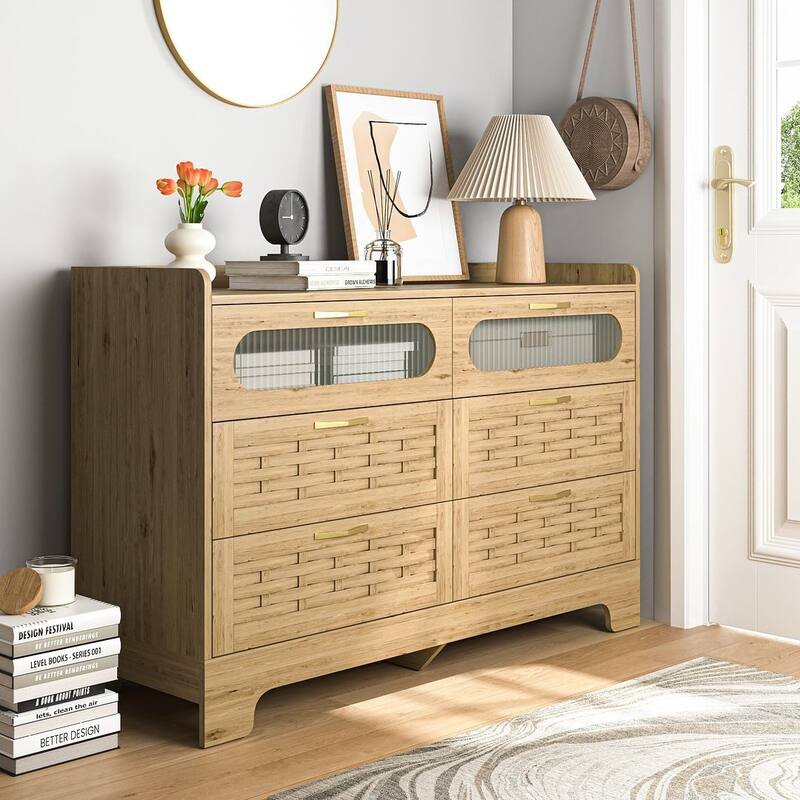 Versatile Farmhouse Storage Dresser Chest of Drawers for Bedroom
