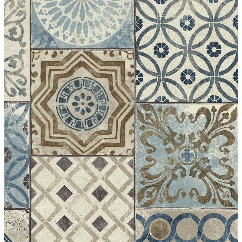 NextWall Moroccan Tile Peel and Stick Removable Wallpaper