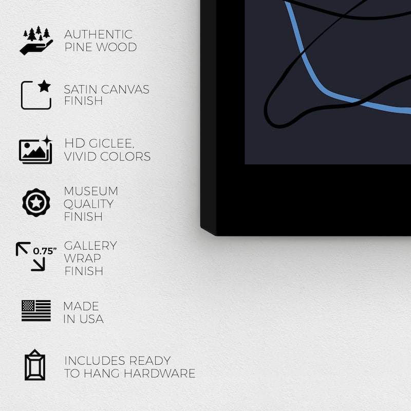 Wynwood Studio Canvas Abstract The Minimalist Abstract Collection Black and Modern & Contemporary Wall Art Canvas Print
