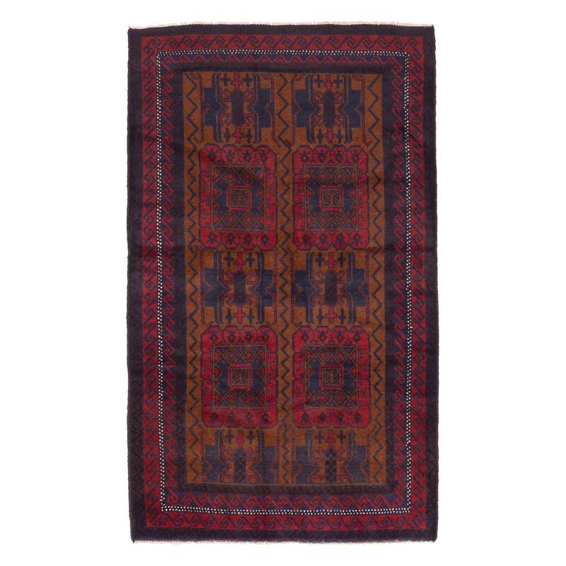 ECARPETGALLERY Hand-knotted Teimani Brown Wool Rug - 3'8 x 6'2