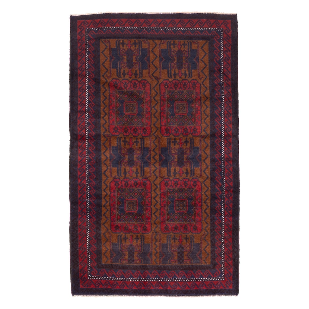 ECARPETGALLERY Hand-knotted Teimani Brown Wool Rug - 3'8 x 6'2