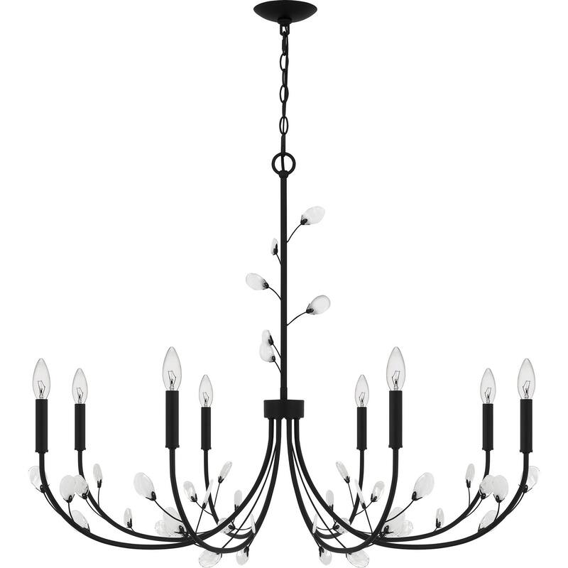 Heiress Eight Light Chandelier - Matte Black