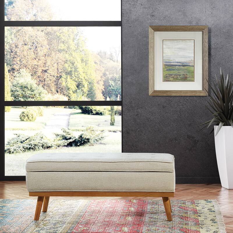 Carson Carrington Sastamala Mid-century Storage Bench