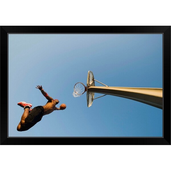 "Basketball player" Black Framed Print