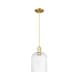 preview thumbnail 26 of 81, Innovations Lighting Endless Possibilities Arcadia - Bridal Veil - 1 Light 8" Cord Hung Mini Pendant Satin Gold/Seedy