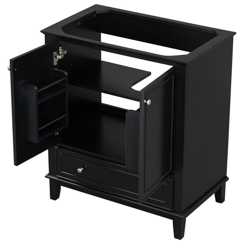 30" Bathroom Vanity without Sink, Base Only,Multi-functional Bathroom Cabinet with Doors and Drawer,Solid Frame and MDF Board