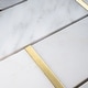 preview thumbnail 6 of 11, TileGen. Natural Bianco 2" x 6" Subway Metal and Marble Mosaic Tile in Gold/White Wall Tile (10 sheets/9.7sqft.)