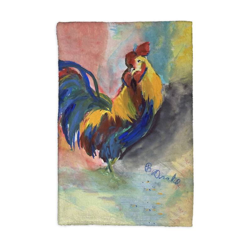 Blue Tail Rooster Kitchen Towel - 16x25