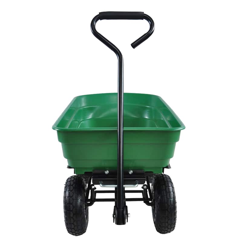 Folding car Poly Garden dump truck with steel frame 75 liter truck body