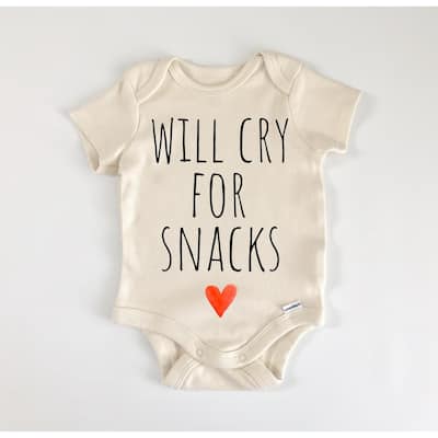 Snacks Foodie - Baby Boy Girl Clothes Infant Bodysuit Funny Cute Newborn