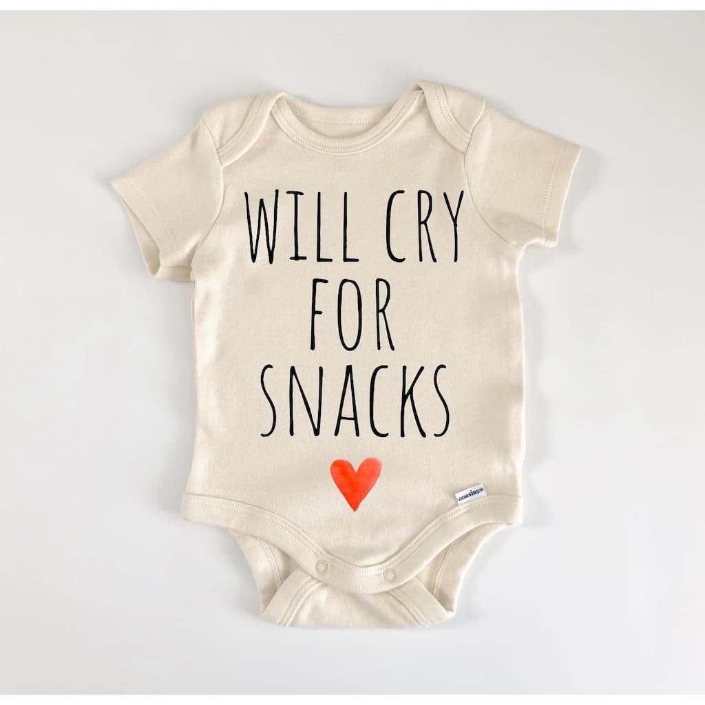 Snacks Foodie - Baby Boy Girl Clothes Infant Bodysuit Funny Cute Newborn