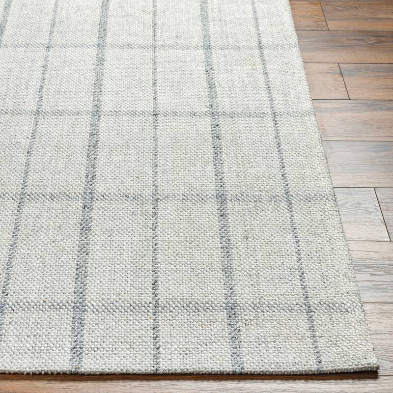 Azalea Handmade Wool & Viscose Plaid Area Rug