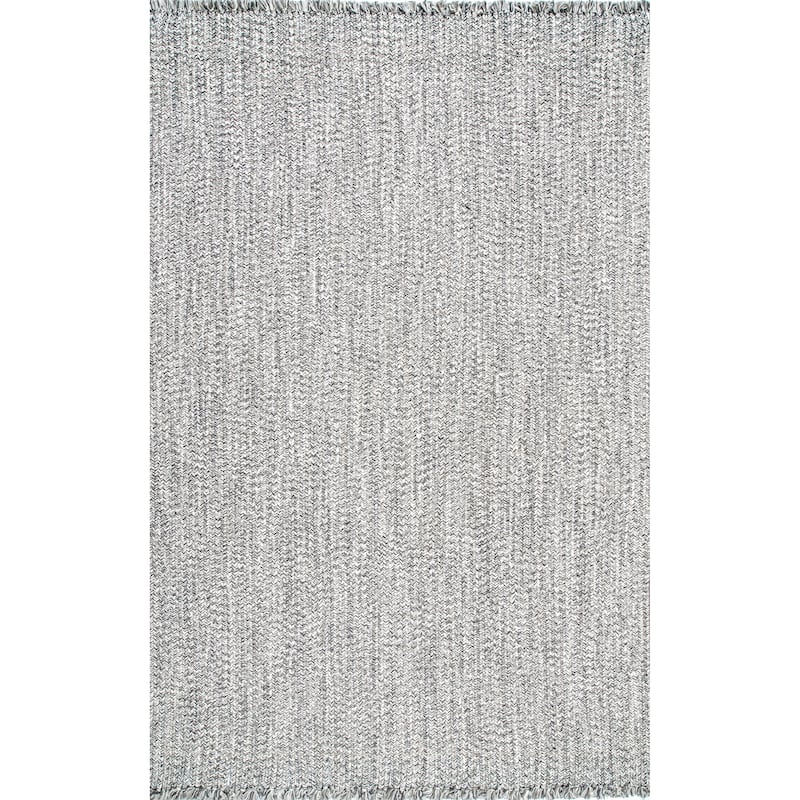 Nuloom Braided Courtney Tassel Indoor/Outdoor Area Rug