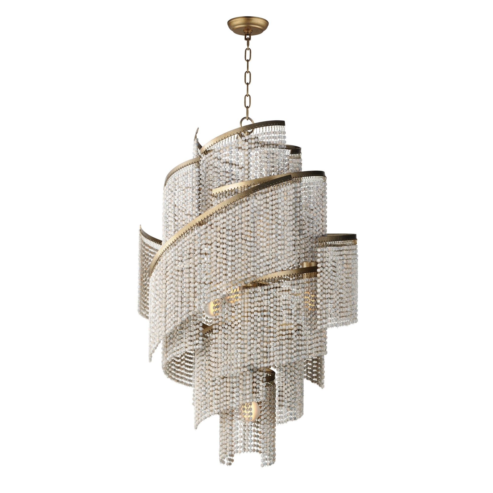 Maxim 22467WWD Fontaine 7 Light 24" Wide Beaded Abstract Chandelier