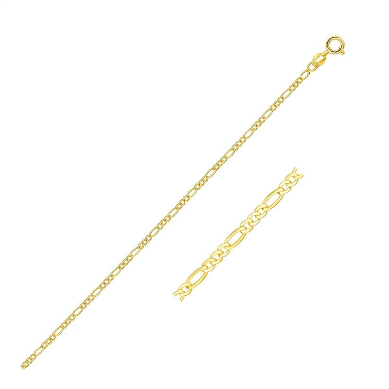 MayaMila 14k Yellow Gold Figaro Bracelet 1.5mm