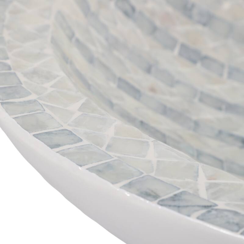 Decorative Bowl with Mosiac Inspired Finish for Home Decor - 20" - 19.75"