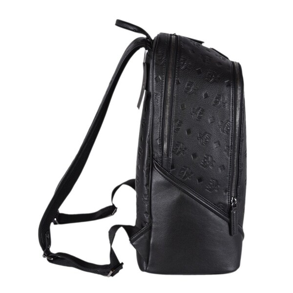mcm backpack monogram ottomar leather black