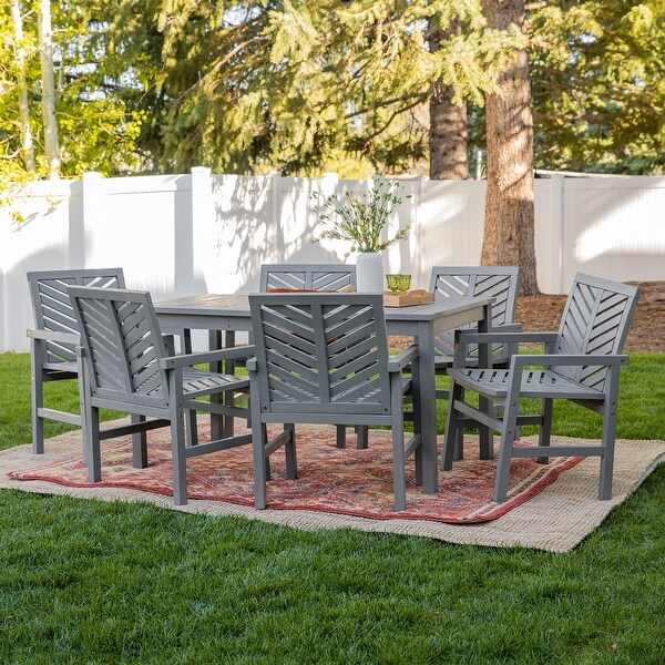 Elephant Point 7-Piece Patio Chevron Dining by Havenside Home