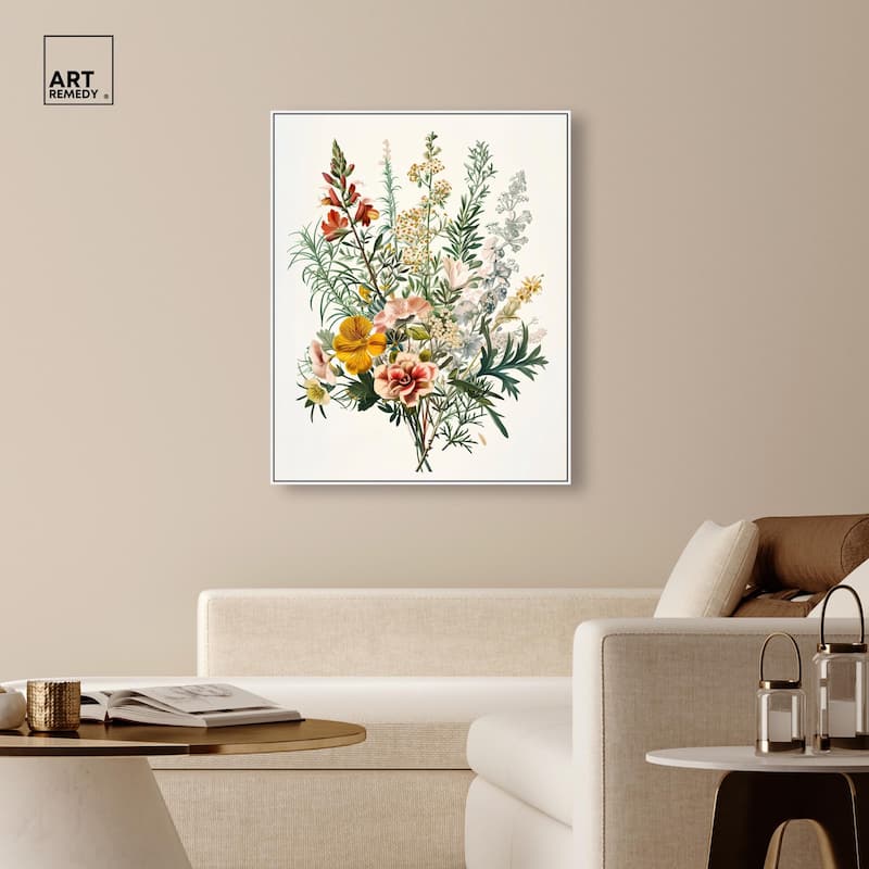 Quaint Bouquet Canvas by Art Remedy
