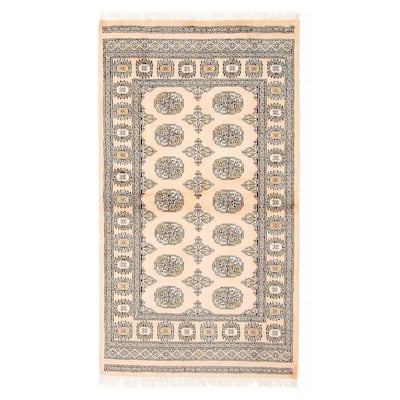 ECARPETGALLERY Hand-knotted Peshawar Bokhara Beige Wool Rug - 3'1 x 5'5