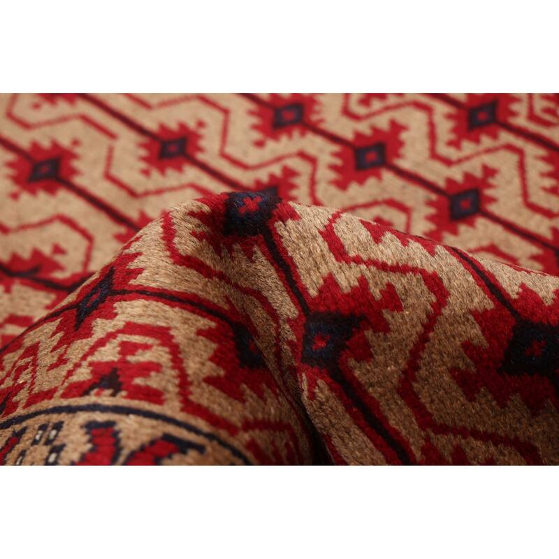 ECARPETGALLERY Hand-knotted Baluch Tan Wool Rug - 3'1 x 5'8