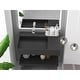 preview thumbnail 144 of 175, Juniper Stone Solid Surface Wall-mounted Vessel Sink 30" Left Basin - Black