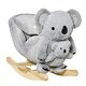 preview thumbnail 11 of 18, Rabbit Rocking Horse with Sounds, Safety Belt, and Poplar Wood Base, Ages 18-36 Months, ASTM Certified Grey