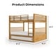 preview thumbnail 3 of 10, Furniture of America Ogden Oak Solid Wood Twin Over Twin Bunk Bed with Attached Ladder