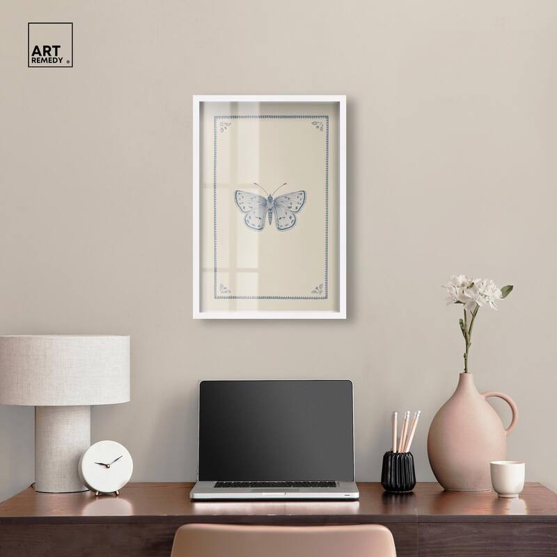Blue Butterfly II Shadowbox by Art Remedy