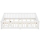 preview thumbnail 3 of 8, Full Size Bed Floor Bed with Safety Guardrails and Door for Kids