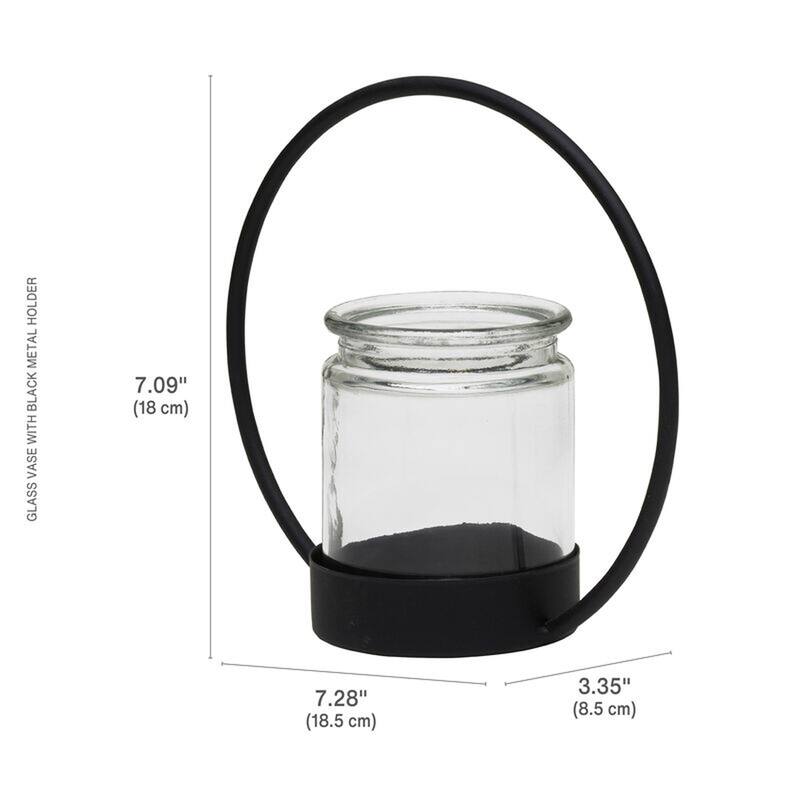 Elements Glass and Metal Holder, 7 Inch
