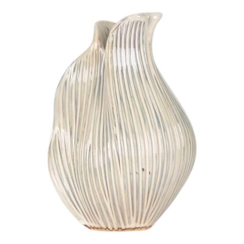 Ceramic Decorative Vase Handcrafted Unique Sculptural Curved Design