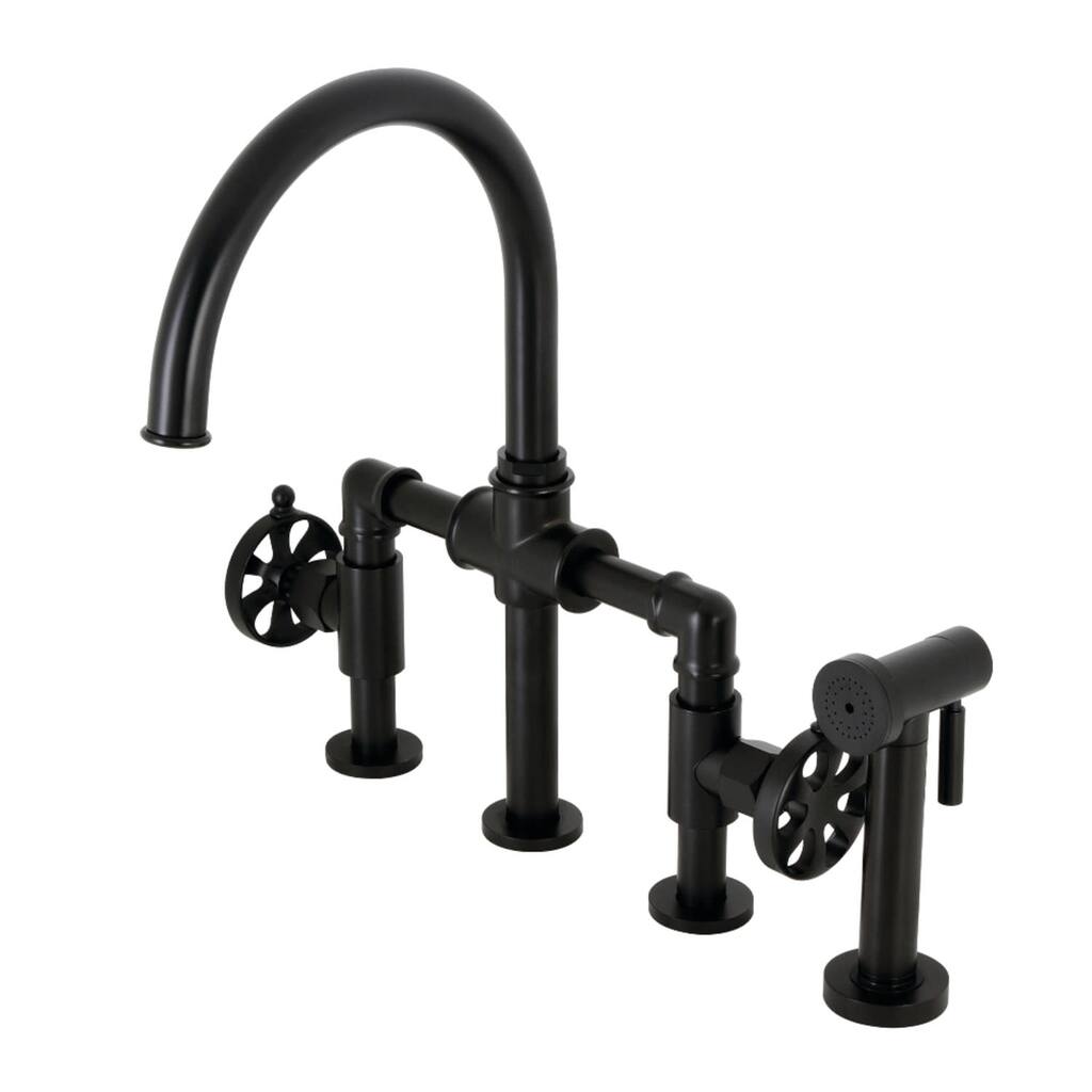 Kingston Brass KS233.RX Belknap 1.8 GPM Bridge Kitchen Faucet