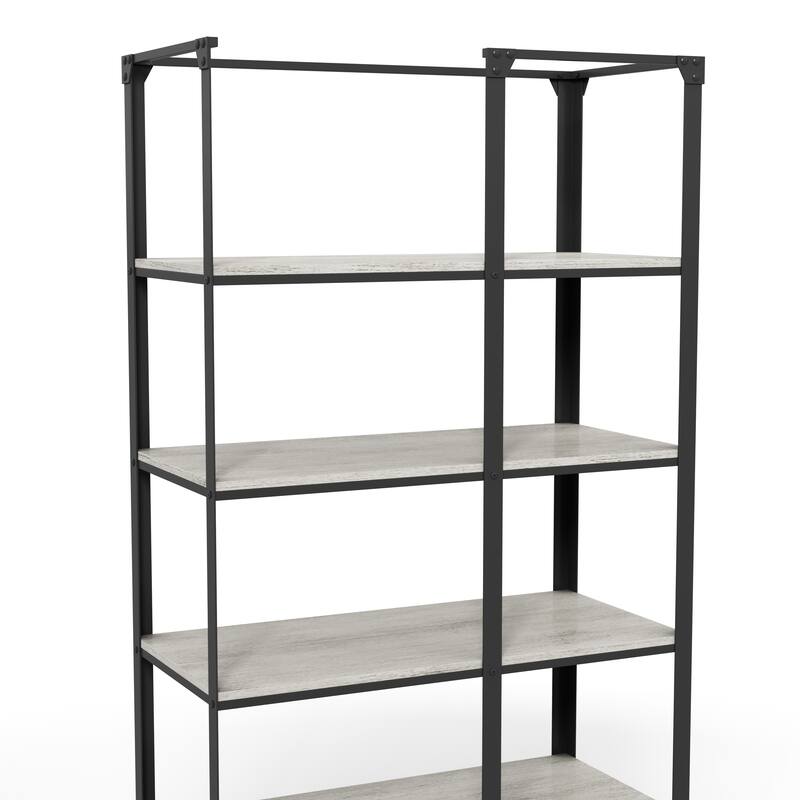Avila Urban Matte Black Metal 4-Shelf Bookshelf by Furniture of America
