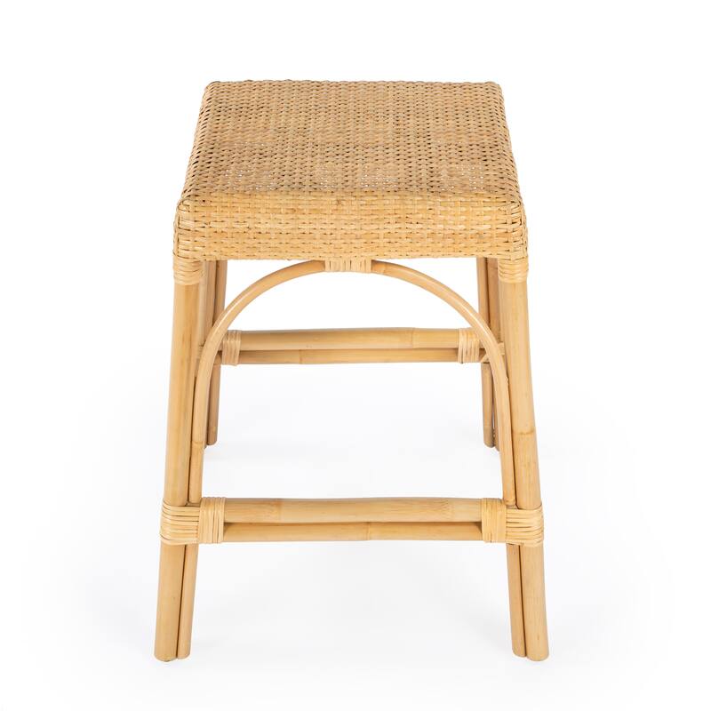 Robias 24.5" Rattan Rectangular Counter Stool