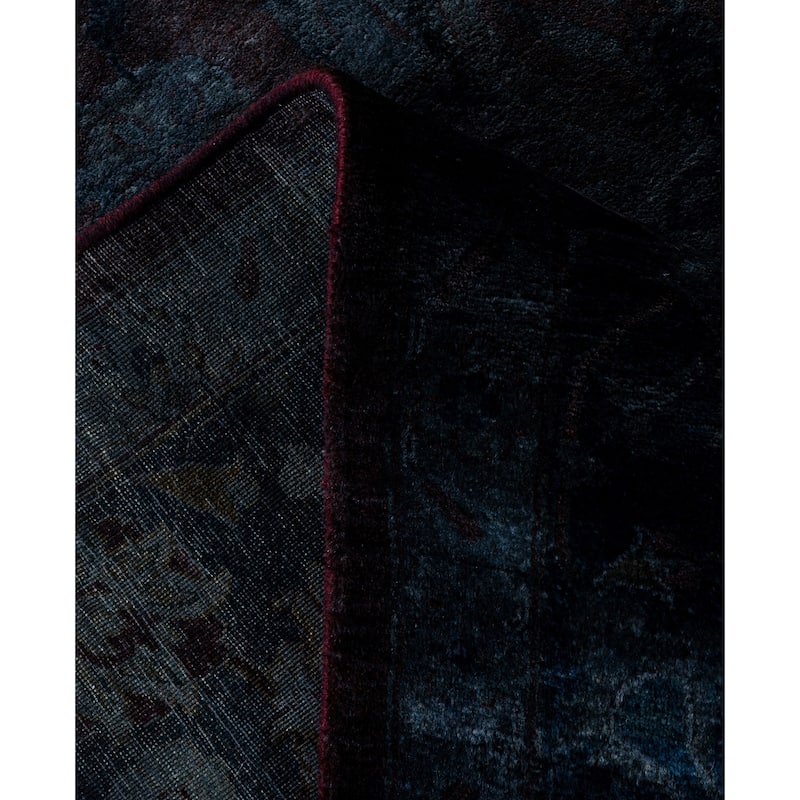 Overdyed One-of-a-Kind Hand-Knotted Area Rug - Black - 8' 1" x 10' 6"