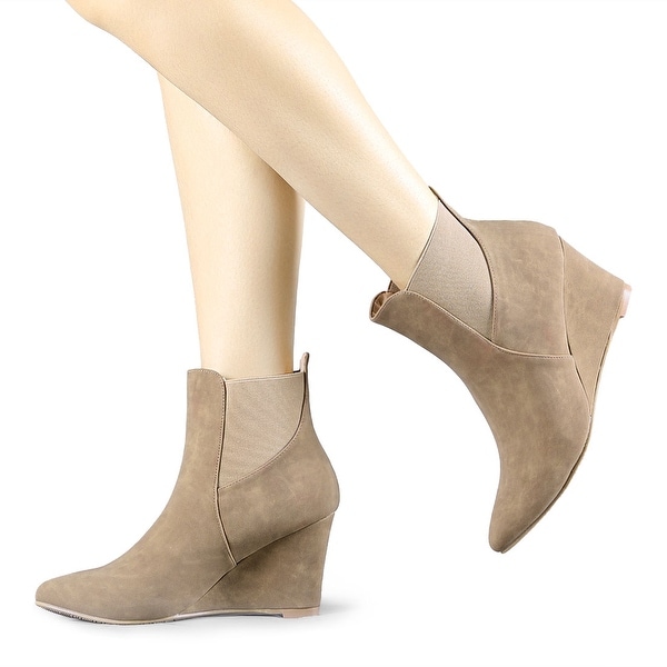tan wedge ankle boots