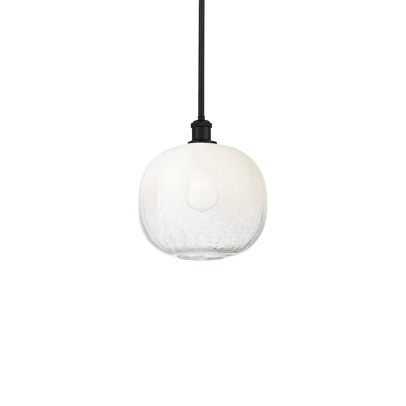 Innovations Lighting 516-1S-12-11 Brookhaven Sphere Pendant Brookhaven - Matte Black / Opal