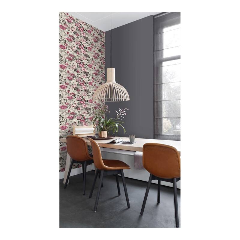 ESTA Home Penny Pink Floral Wallpaper - 20.5 x 396 x 0.025