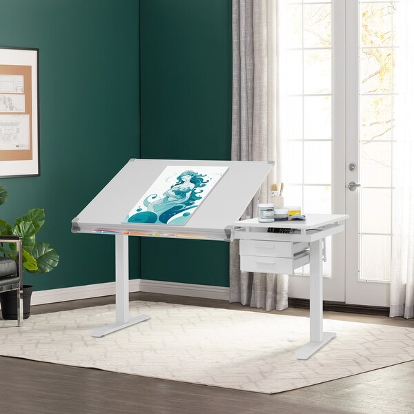 Graphix eLift Split Top Drafting Table with Electric Height Adjust