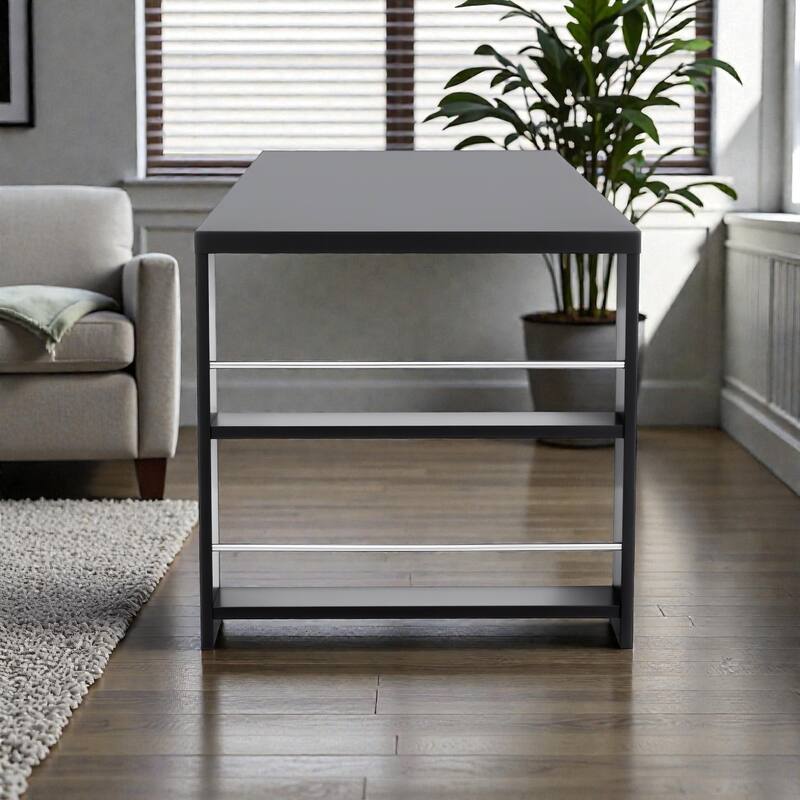 Farmhouse Lift Top Coffee Table with Barn Doors, Rotating Wood Center Table with Hidden Storage and Open Shelves