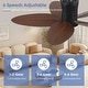 preview thumbnail 20 of 26, 42 Inches Flush Mount Ceiling Fan with Light and Palm Leaf ,3CCT Dimmable LED Integrated,for Indoor and Outdoor - 42 Inches