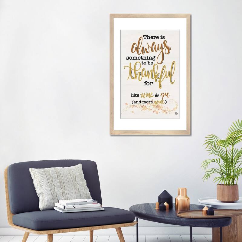 iCanvas "Thankful For Wine And Pie" by Fearfully Made Creations