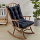 Sweet Home Collection Rocking Chair Cushion Set - Navy